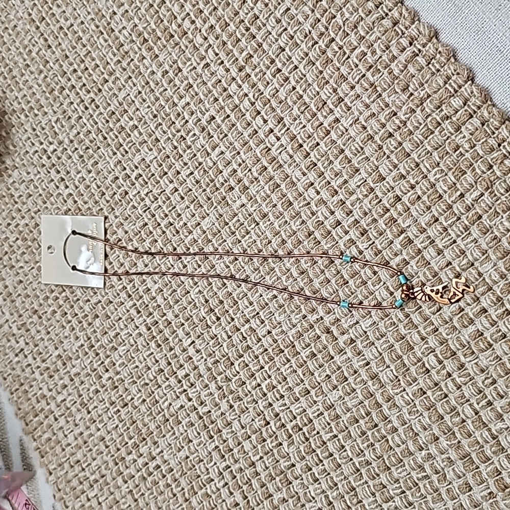 Native American Copper necklace with beads & pendant 16 inch NWT - Picture 7 of 8